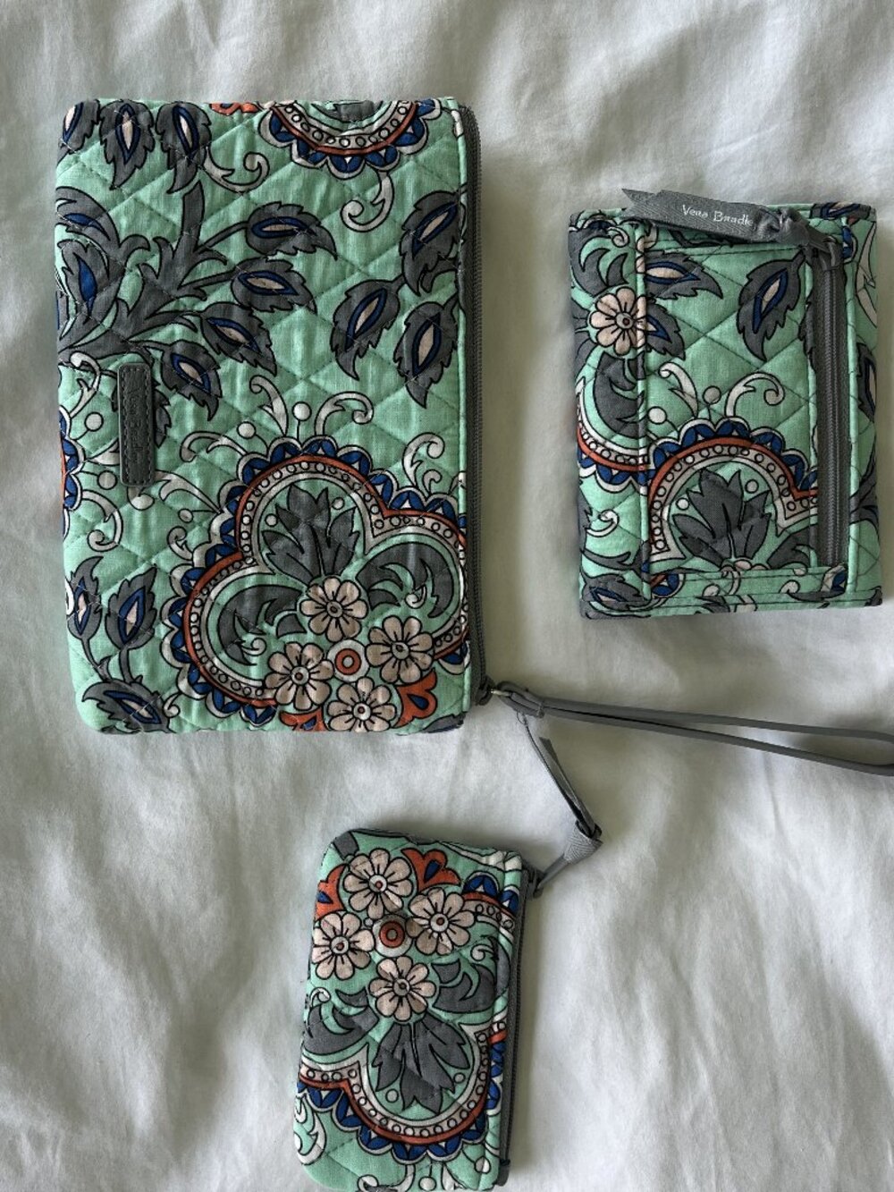 Vera Bradley Quilted Wallets Fan Flowers Pattern.